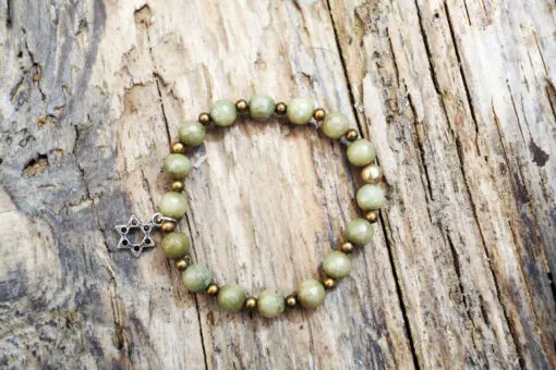 Jade star David bracelet from Holy Land